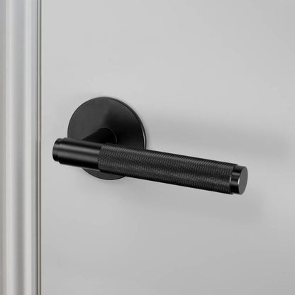 Door Handle - Passage, Cross, Black