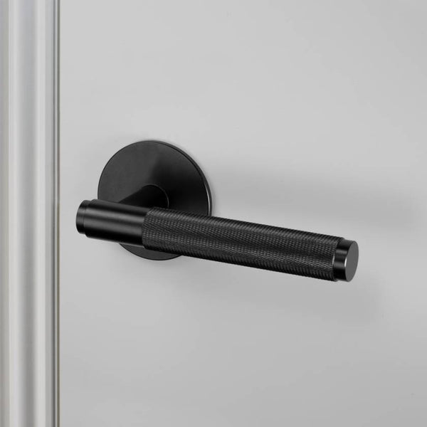 Door Handle - Passage, Cross, Black