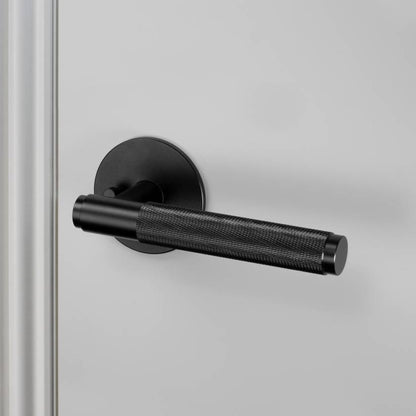 Door Handle - Privacy, Cross, Black