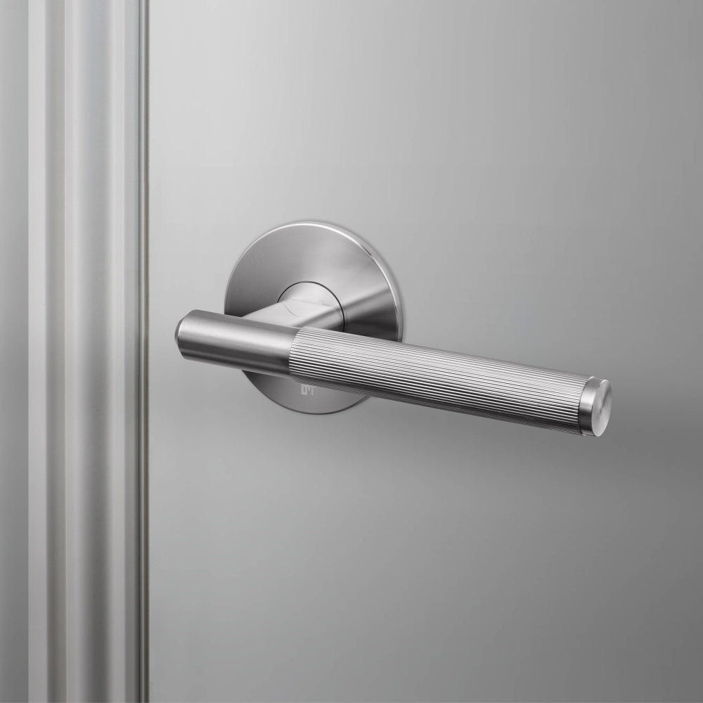 Door Handle - Fixed Single-Sided, Linear, Steel