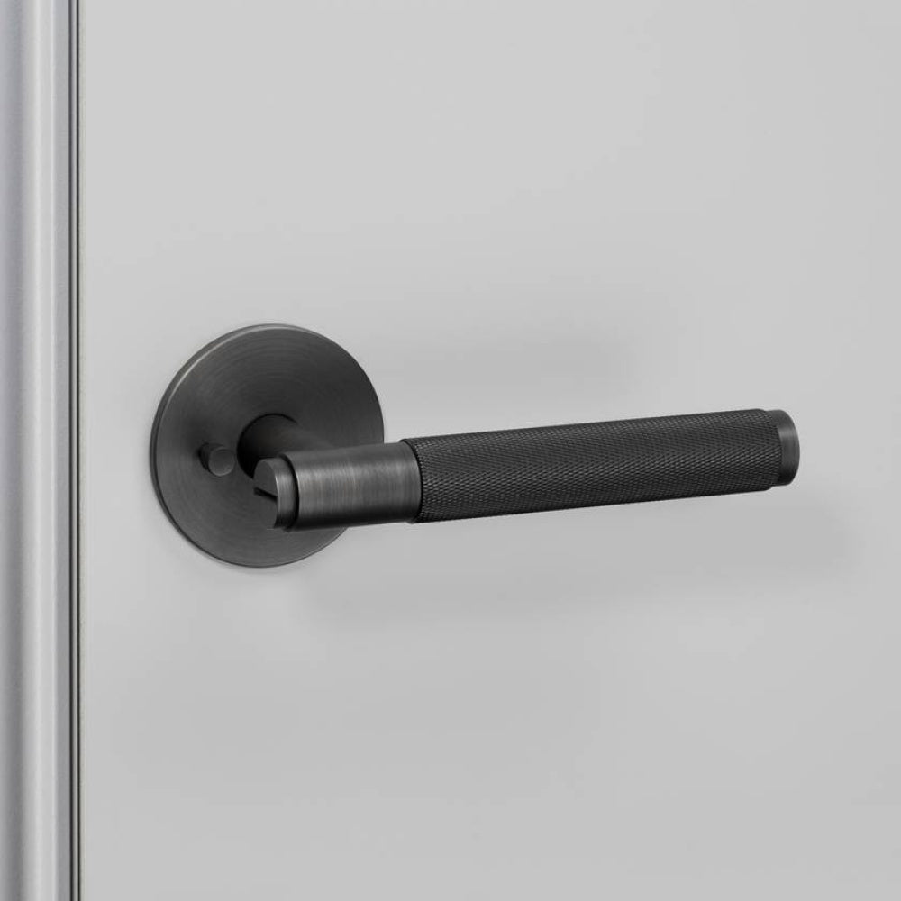 Door Handle - Privacy, Cross, Smoked Bronze