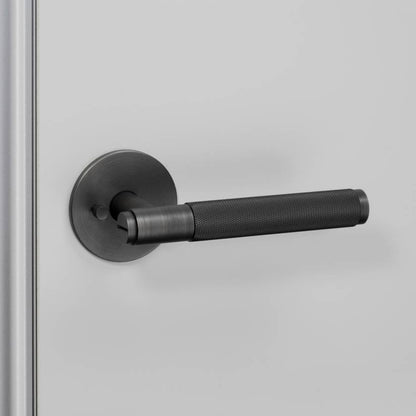 Door Handle - Privacy, Cross, Smoked Bronze