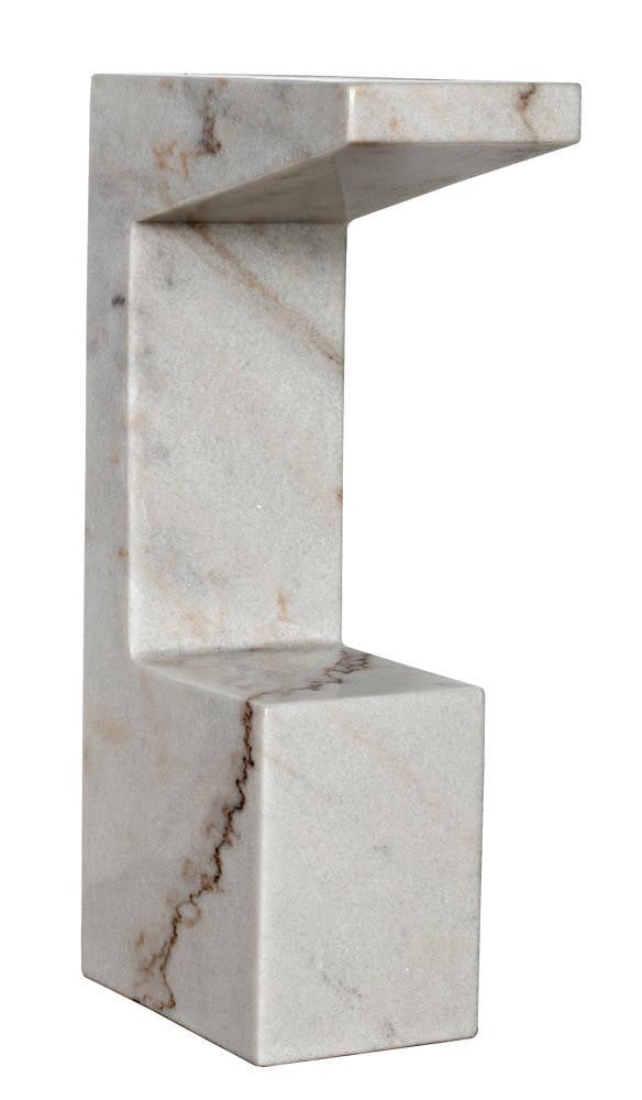 Noir Aero Side Table, White Marble, 30"H (GTAB978W YUU6013MRC)