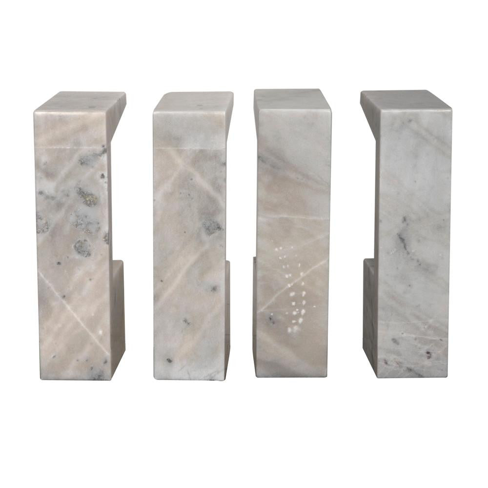 Noir Aero Side Table, White Marble, 30"H (GTAB978W YUU6013MRC)