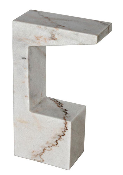 Noir Aero Side Table, White Marble, 30"H (GTAB978W YUU6013MRC)
