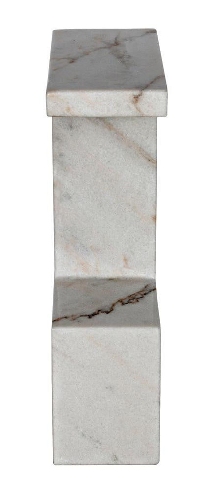 Noir Aero Side Table, White Marble, 30"H (GTAB978W YUU6013MRC)