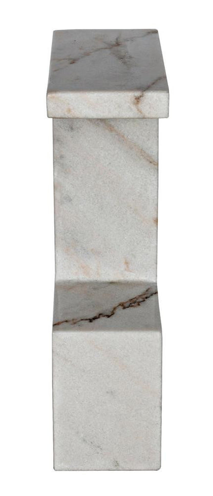 Noir Aero Side Table, White Marble, 30"H (GTAB978W YUU6013MRC)