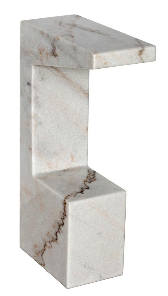Noir Aero Side Table, White Marble, 30"H (GTAB978W YUU6013MRC)