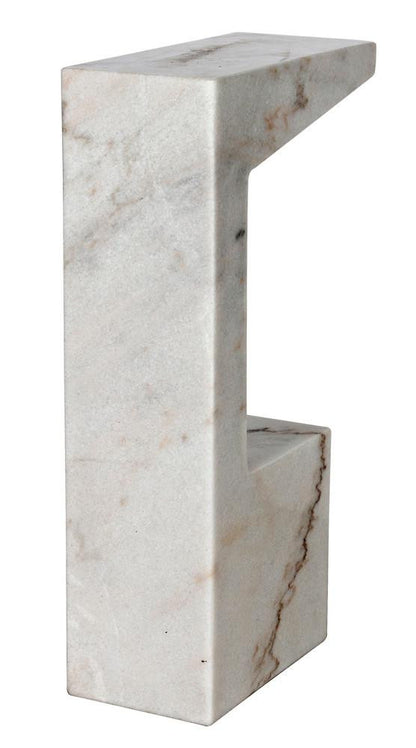 Noir Aero Side Table, White Marble, 30"H (GTAB978W YUU6013MRC)