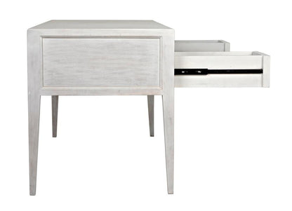 Noir Africa Desk, White Wash, 60"W (GDES174WH YUU6013EYF)