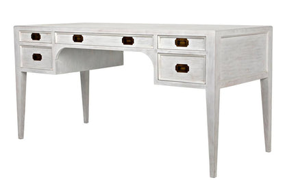 Noir Africa Desk, White Wash, 60"W (GDES174WH YUU6013EYF)