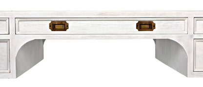 Noir Africa Desk, White Wash, 60"W (GDES174WH YUU6013EYF)