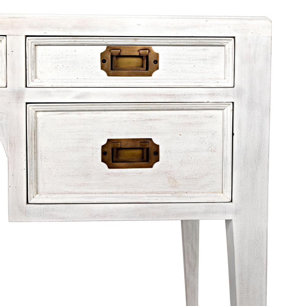 Noir Africa Desk, White Wash, 60"W (GDES174WH YUU6013EYF)