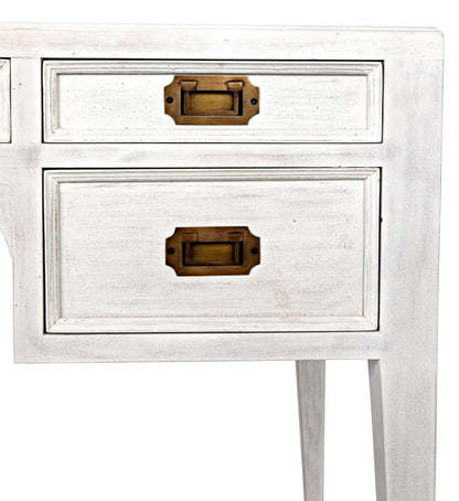 Noir Africa Desk, White Wash, 60"W (GDES174WH YUU6013EYF)