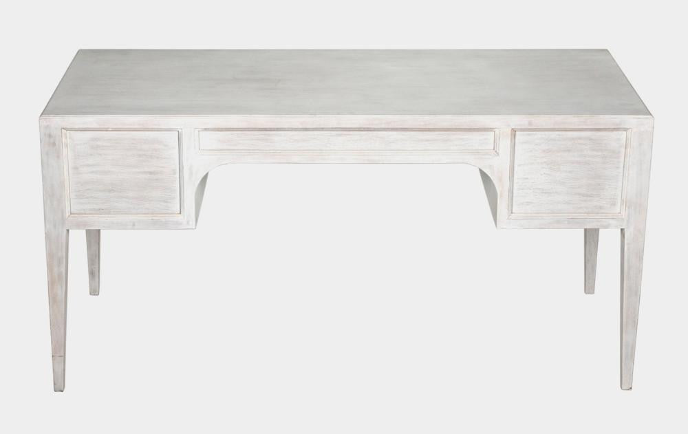 Noir Africa Desk, White Wash, 60"W (GDES174WH YUU6013EYF)