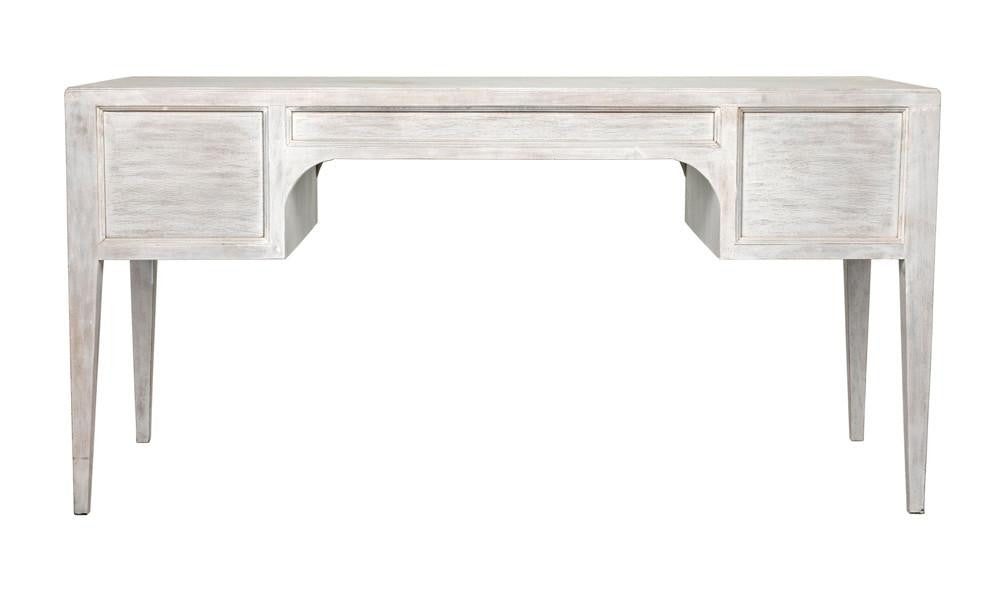 Noir Africa Desk, White Wash, 60"W (GDES174WH YUU6013EYF)