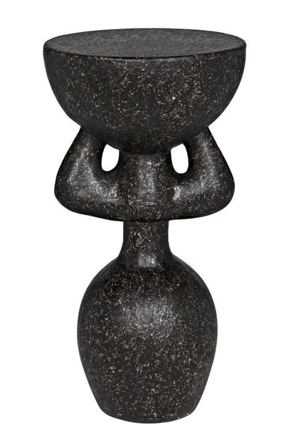 Noir African Side Table Black Fiber Cement