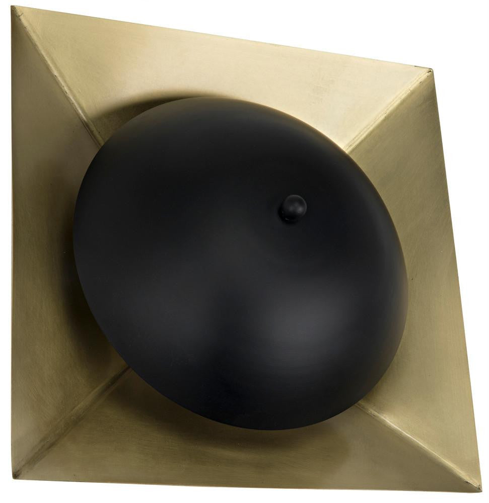 Noir Agila Wall Sconce Matte Black, Antique Brass