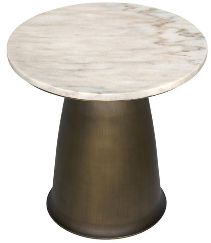 Noir Aiden Side Table Aged Brass