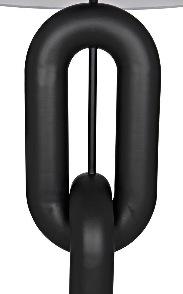 Noir Alcatraz Lamp W/Shade Noir LAMP794SH