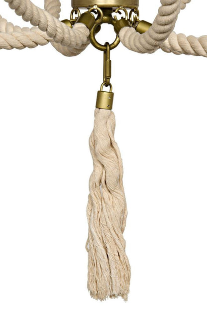 Noir Alec Chandelier, 8-Light, Antique Brass, 24.5"W (LAMP384MB YUU6013FY7)