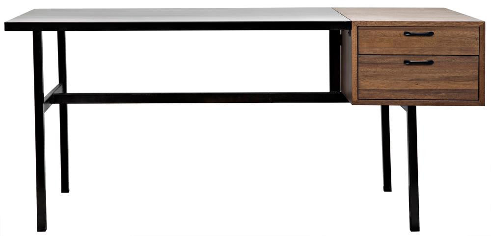 Noir Algeron Desk Dark Walnut