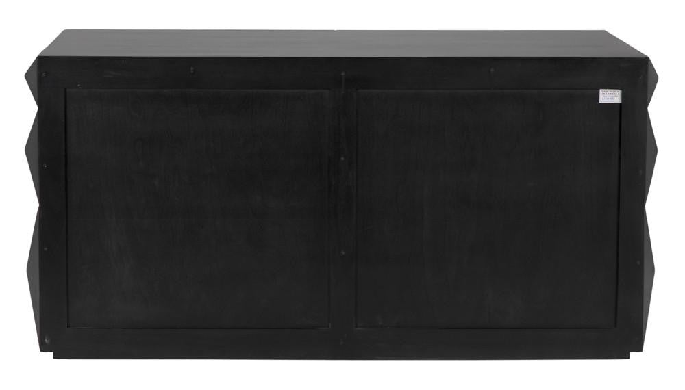 Noir Allegra Dresser, 6-Drawer, Hand-Rubbed Black, 65"W GDRE248HB, Noir GDRE248HB YUU6013LUA