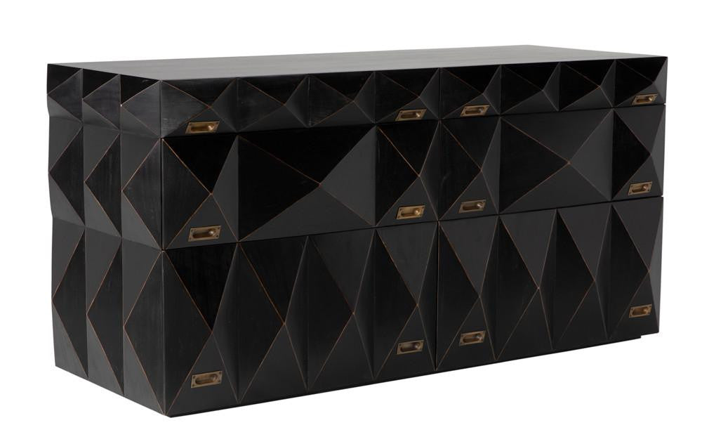Noir Allegra Dresser Hand-Rubbed Black