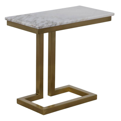 Noir Alonzo Side Table, Antique Brass, 23"H (GTAB359MB YUU6013MRK)