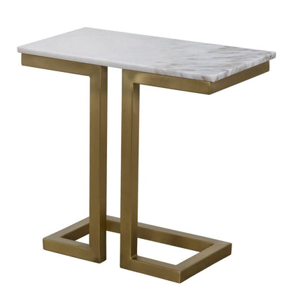 Noir Alonzo Side Table, Antique Brass, 23"H (GTAB359MB YUU6013MRK)