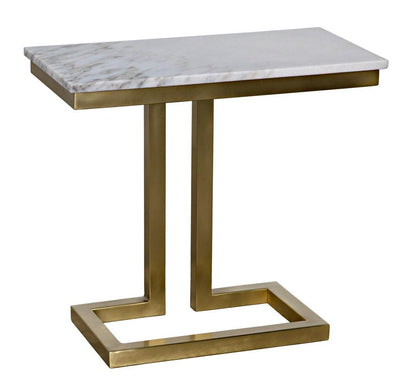 Noir Alonzo Side Table Antique Brass