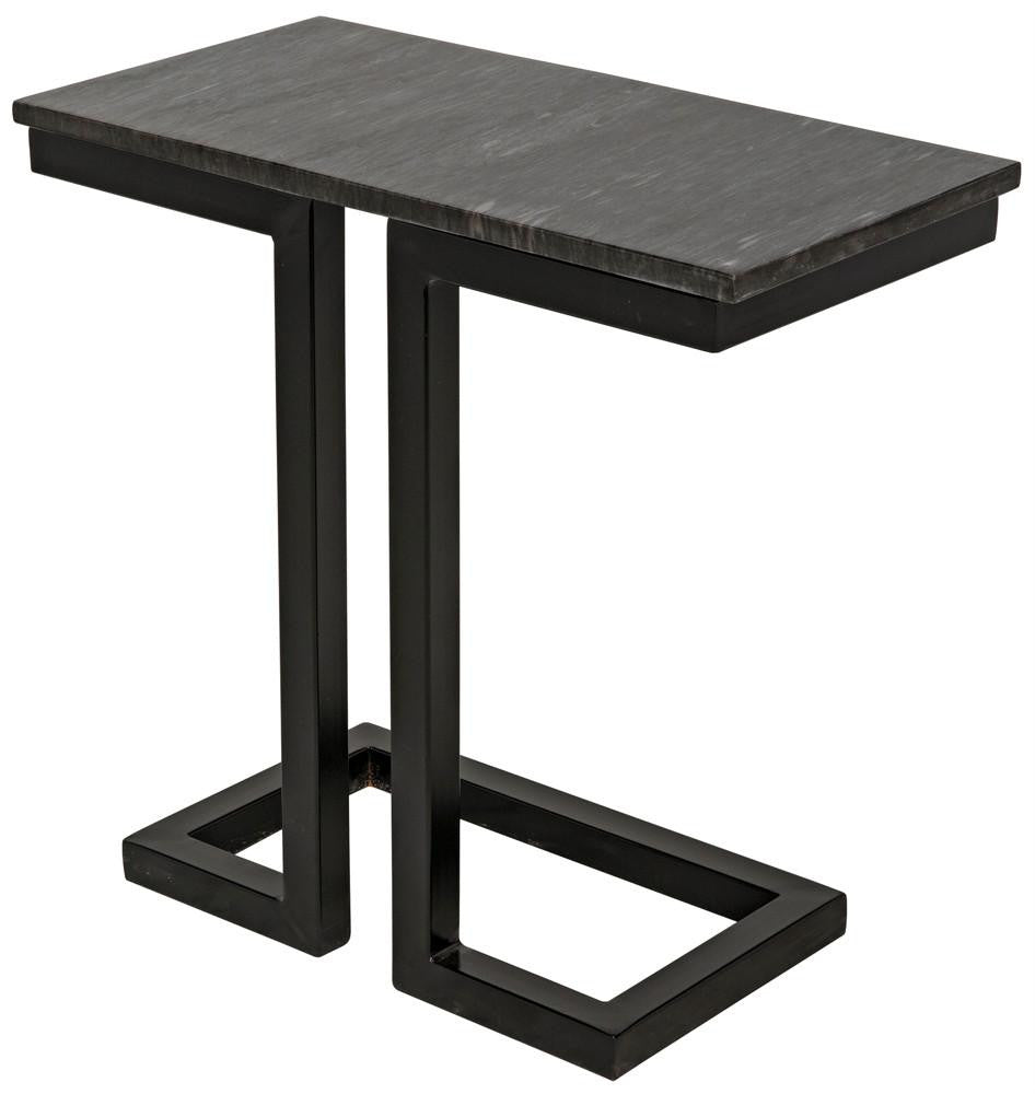 Noir Alonzo Side Table, Matte Black, 23"H (GTAB359-ML YUU6013MRJ)
