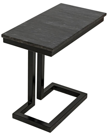 Noir Alonzo Side Table, Matte Black, 23"H (GTAB359-ML YUU6013MRJ)