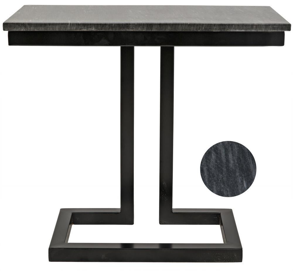 Noir Alonzo Side Table, Matte Black, 23"H (GTAB359-ML YUU6013MRJ)