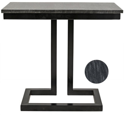 Noir Alonzo Side Table, Matte Black, 23"H (GTAB359-ML YUU6013MRJ)