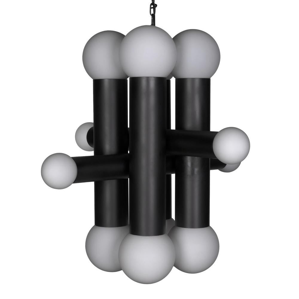 Noir Amadeus Chandelier Matte Black
