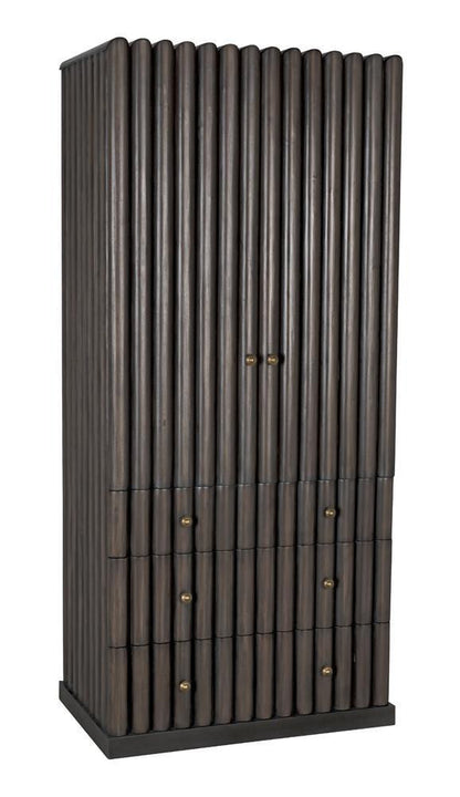 Noir Amunet Hutch Pale with Light Brown Trim