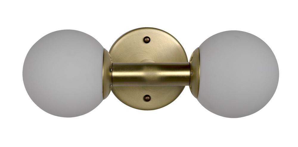Noir Antiope Wall Sconce Antique Brass