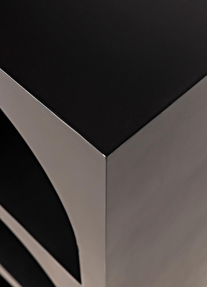 Noir Aqueduct Bookcase, Black Metal, 59"H (GBCS240MTB-A YUU6013LRR)