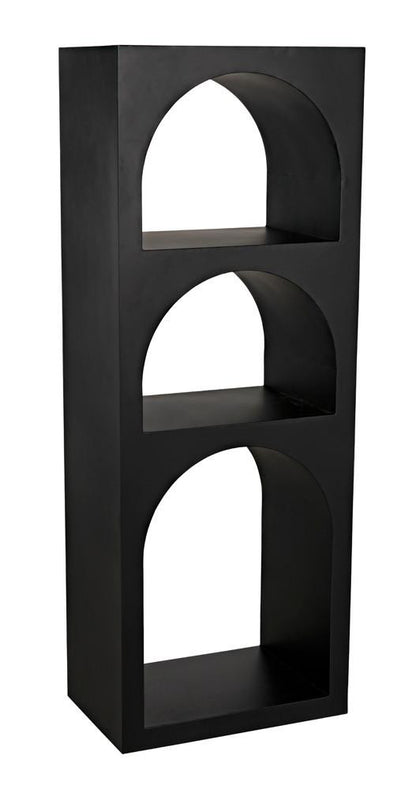 Noir Aqueduct Bookcase, Black Metal, 59"H (GBCS240MTB-A YUU6013LRR)