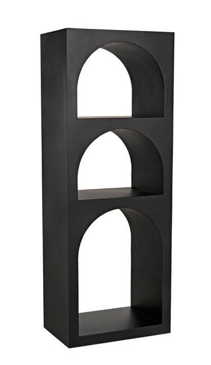 Noir Aqueduct Bookcase Black Metal