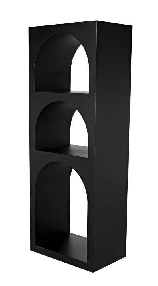 Noir Aqueduct Bookcase, Black Metal, 59"H (GBCS240MTB-A YUU6013LRR)
