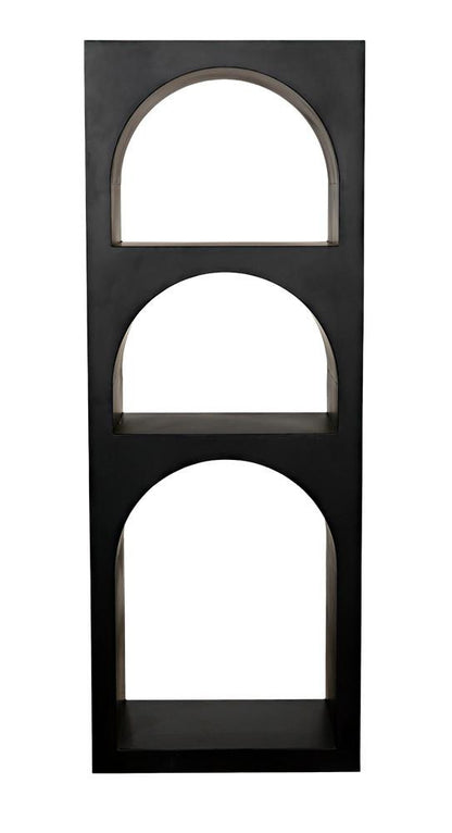 Noir Aqueduct Bookcase Black Metal