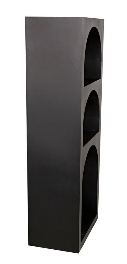 Noir Aqueduct Bookcase, Black Metal, 59"H (GBCS240MTB-A YUU6013LRR)