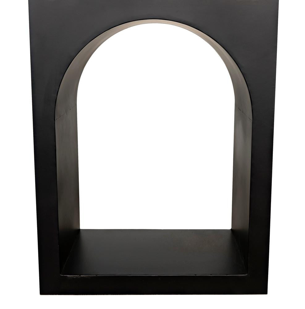 Noir Aqueduct Bookcase, Black Metal, 59"H (GBCS240MTB-A YUU6013LRR)