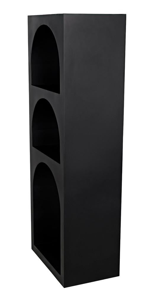 Noir Aqueduct Bookcase, Black Metal, 59"H (GBCS240MTB-A YUU6013LRR)
