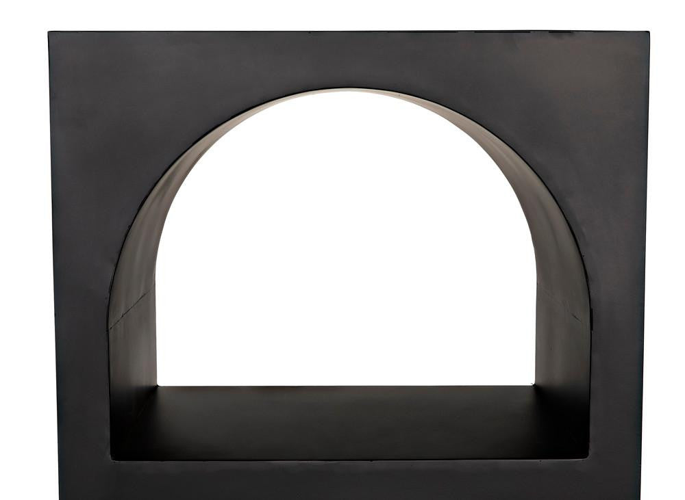 Noir Aqueduct Bookcase, Black Metal, 59"H (GBCS240MTB-A YUU6013LRR)