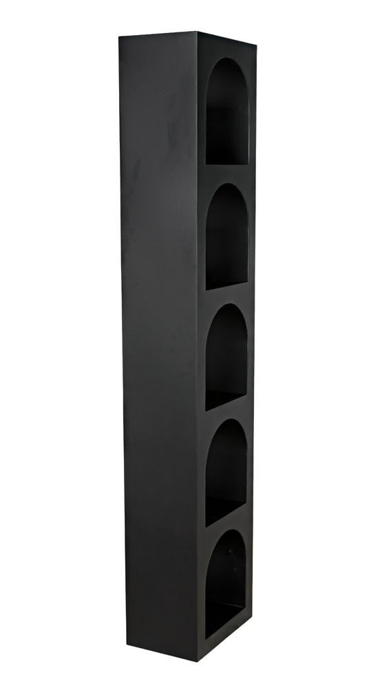 Noir Aqueduct Bookcase, Black Metal, 72"H (GBCS240MTB-C YUU6013LRU)