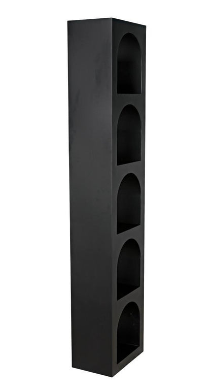 Noir Aqueduct Bookcase, Black Metal, 72"H (GBCS240MTB-C YUU6013LRU)