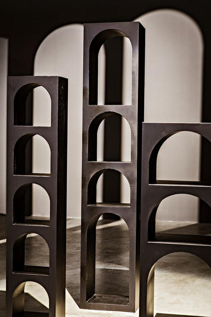 Noir Aqueduct Bookcase, Black Metal, 72"H (GBCS240MTB-C YUU6013LRU)